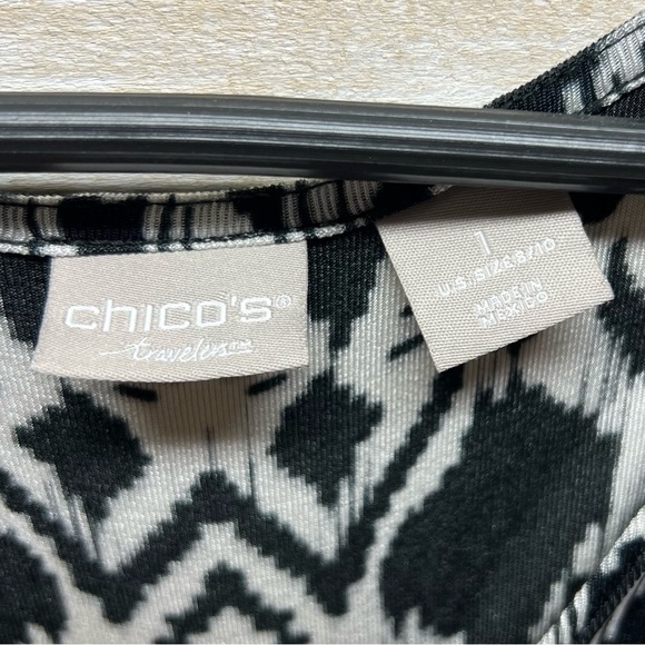 Chicos Travelers Maxi Dress Womens 1 US 8/10 Sleeveless Classic Aztec Print‎ - Picture 5 of 9